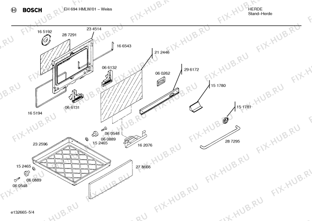 Взрыв-схема плиты (духовки) Bosch EH694HMLW - Схема узла 04