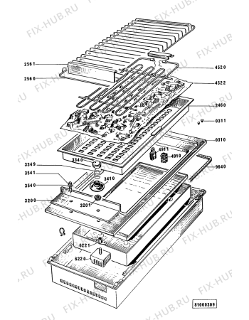 Схема №1 AKM 108/NB с изображением Переключатель для плиты (духовки) Whirlpool 481990410067