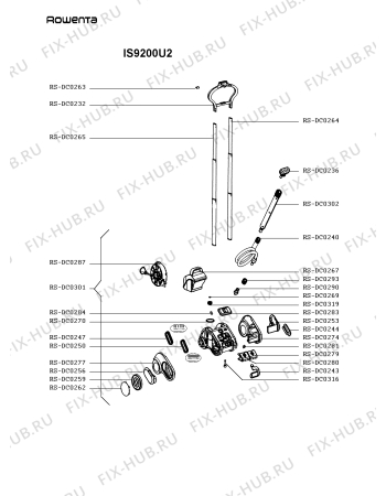 Схема №1 IS9100D1 с изображением Провод для электроутюга Rowenta RS-DC0244