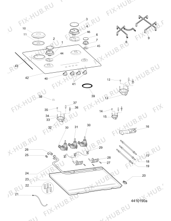 Схема №1 TV631EBKGH (F062241) с изображением Запчасть для плиты (духовки) Indesit C00275408