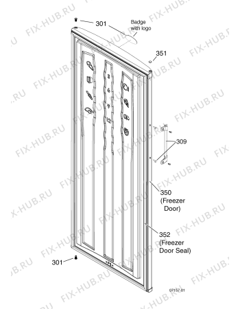 Взрыв-схема холодильника Hotpoint RLA50P (F031510) - Схема узла