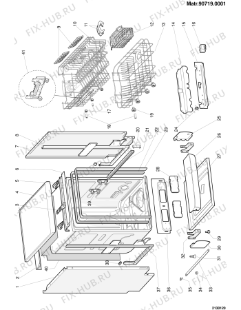 Схема №1 LS2410 (F018471) с изображением Руководство для электропосудомоечной машины Indesit C00064671