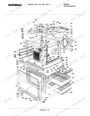 Схема №1 EB840110D с изображением Панель управления для электропечи Bosch 00291567
