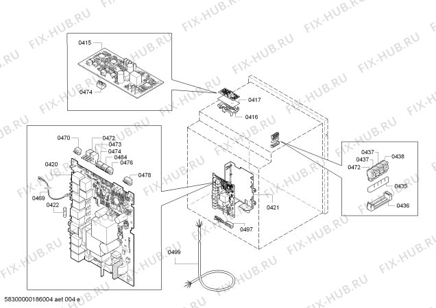 Взрыв-схема плиты (духовки) Siemens HM678G4S1C - Схема узла 04