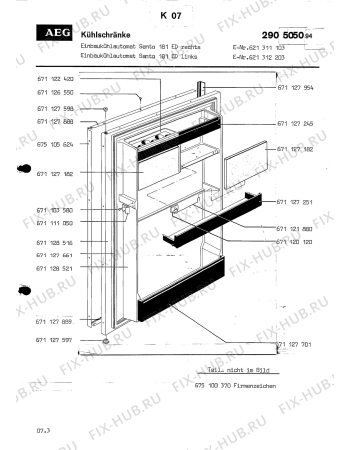 Схема №1 SANTO 181 ED с изображением Запчасть для холодильника Aeg 8996711269309