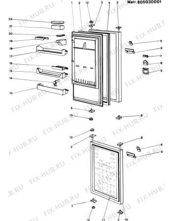 Взрыв-схема холодильника Whirlpool CI328STBSMEG (F002910) - Схема узла