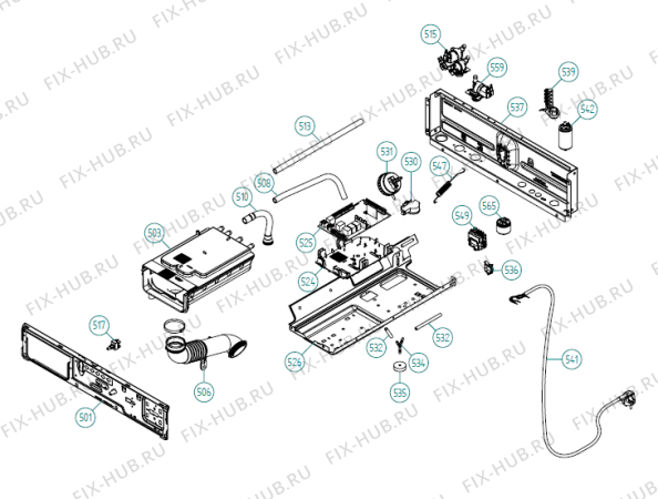 Взрыв-схема стиральной машины Gorenje PROW 0614II UK   -Titanium (900003588, WMC75) - Схема узла 05