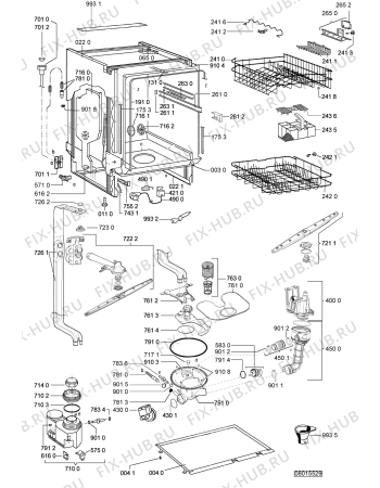 Схема №1 ADG 6230/1 IX с изображением Панель для посудомойки Whirlpool 480140101556