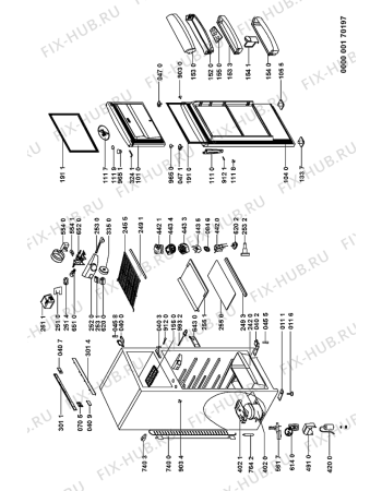 Схема №1 ARC 3590/AL с изображением Дверца для холодильника Whirlpool 481241619234