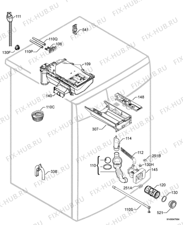 Взрыв-схема стиральной машины Zanker EFX4650 - Схема узла Hydraulic System 272
