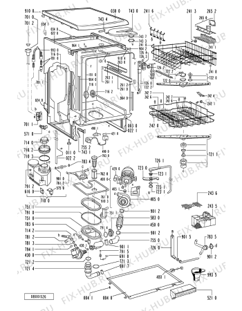 Схема №1 ADP 2552 WH с изображением Панель для посудомоечной машины Whirlpool 481245370702