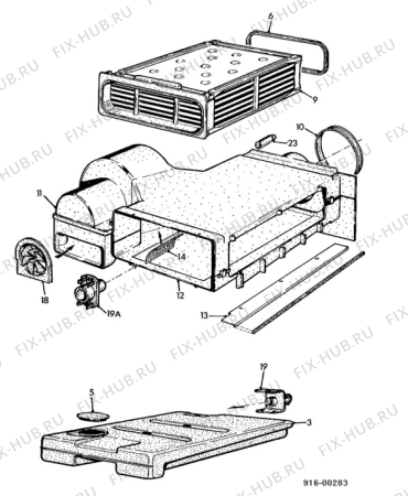 Взрыв-схема стиральной машины Electrolux EDC521M - Схема узла Dryer equipment