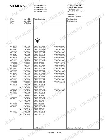 Схема №1 FS351V6 с изображением Сервисная инструкция для жк-телевизора Siemens 00535592