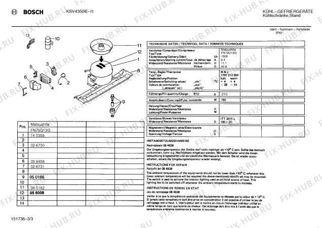 Взрыв-схема холодильника Bosch KSV4350IE - Схема узла 03