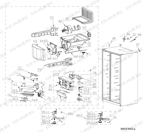 Схема №1 SXBHAE924WD (F105544) с изображением Микромодуль для холодильника Indesit C00519397