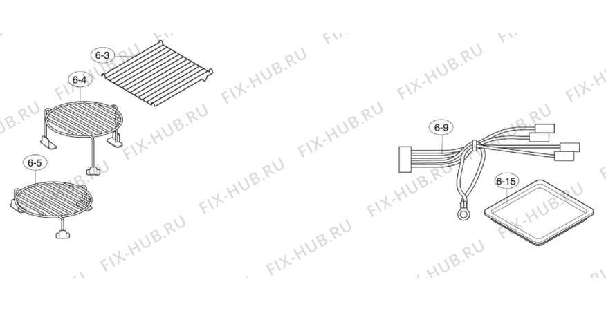 Взрыв-схема микроволновой печи Zanussi ZBC40440XA - Схема узла Accessories