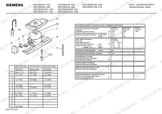 Схема №1 GSD2115FF с изображением Конденсатор для холодильника Siemens 00208512