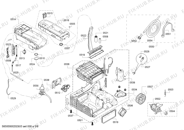 Взрыв-схема сушильной машины Bosch WTW83469II selfCleaning Condenser - Схема узла 05