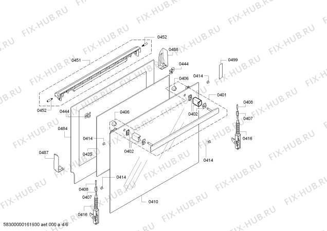 Взрыв-схема плиты (духовки) Bosch HBG33B550Y - Схема узла 04