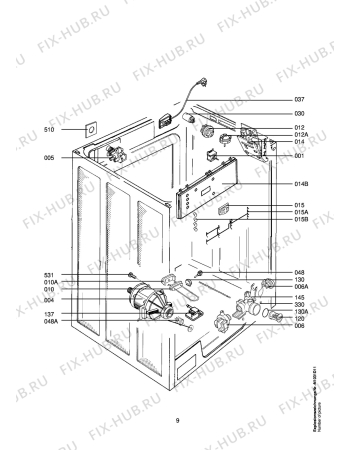 Взрыв-схема стиральной машины Aeg LAV72730-W - Схема узла Electrical equipment 268