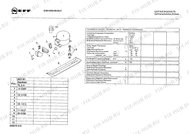 Взрыв-схема холодильника Neff G3610X0 - Схема узла 02