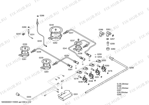 Схема №1 PHG206DEU Bosch с изображением Стеклокерамика для плиты (духовки) Bosch 00471304