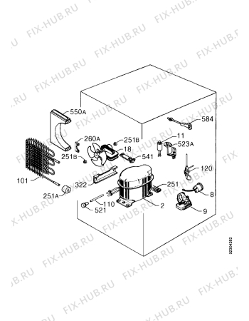 Взрыв-схема холодильника Zanker ZKK9009U - Схема узла Functional parts