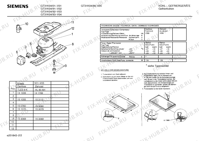 Схема №1 GTA30900 с изображением Крышка для холодильника Siemens 00233092