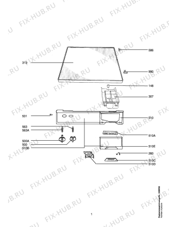 Взрыв-схема стиральной машины Aeg LAVW1066-W - Схема узла Command panel 037