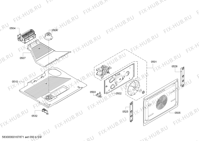 Схема №1 U16E74N5GB Neff с изображением Подшипник для духового шкафа Bosch 00743058