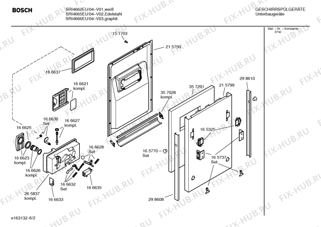 Схема №1 SRS5602 с изображением Инструкция по эксплуатации для посудомоечной машины Bosch 00528976