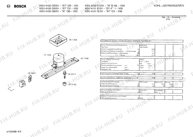 Взрыв-схема холодильника Bosch KSU4102GB - Схема узла 04