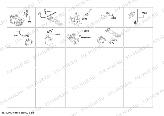 Схема №1 WM14A162 с изображением Кабель для стиральной машины Bosch 00618582