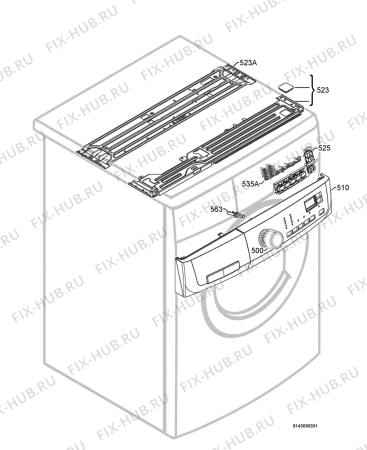 Взрыв-схема стиральной машины Electrolux EWFM14480W - Схема узла Command panel 037