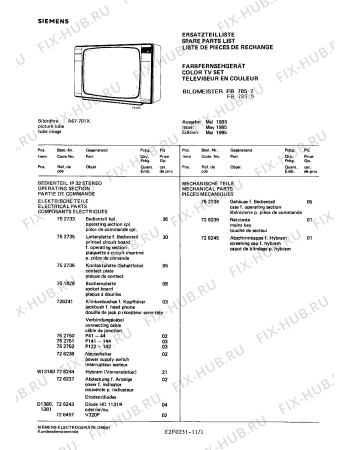 Схема №1 FB7857 с изображением Выпрямитель для жк-телевизора Siemens 00725061