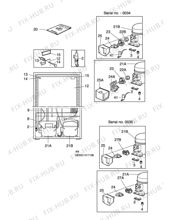 Взрыв-схема холодильника Rosenlew RJP952 - Схема узла C10 Cold, users manual
