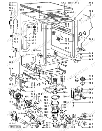 Схема №1 GSU 3252 S BR CH GSU 3252 S/D BR с изображением Мини-ручка для посудомоечной машины Whirlpool 481241028132