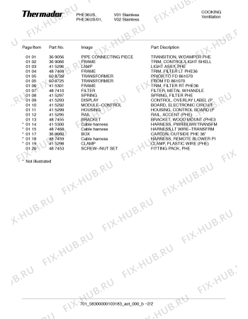 Схема №1 PHE36US с изображением Ящик для электровытяжки Bosch 00369060