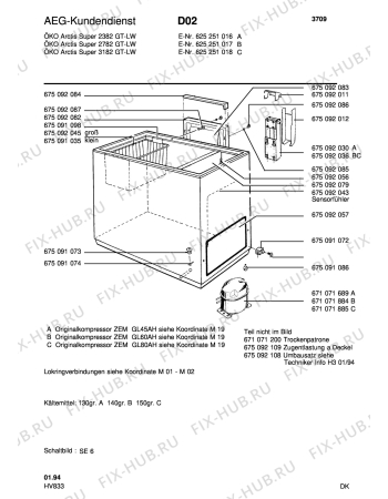 Взрыв-схема холодильника Aeg ARC2782GT LF - Схема узла Housing 001