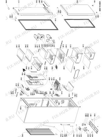 Схема №1 BSNF 8422 K с изображением Панель управления для холодильника Whirlpool 481011026046