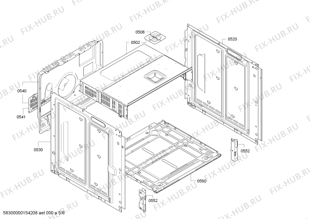 Схема №1 HBA38B762D с изображением Модуль управления, запрограммированный для духового шкафа Bosch 00677196