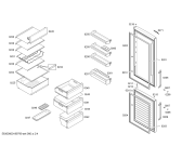 Схема №1 KGN39VI32 с изображением Дверь для холодильной камеры Bosch 00714958