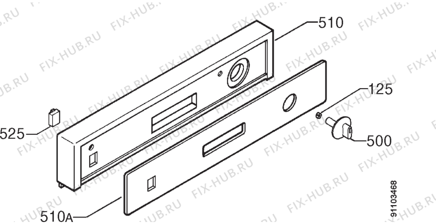 Взрыв-схема посудомоечной машины Zanussi ID6245X - Схема узла Command panel 037