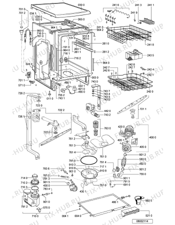 Схема №1 ADP 5440 WH с изображением Панель для посудомойки Whirlpool 481245371154