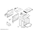 Схема №1 HBN574850 с изображением Передняя часть корпуса для плиты (духовки) Bosch 00442100