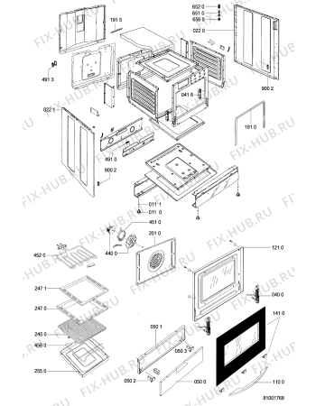 Схема №1 ACM 843 WH с изображением Панель для духового шкафа Whirlpool 481245319974