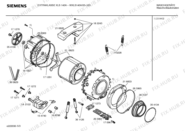 Схема №1 WXLS140A SIEMENS Extraklasse XLS140A с изображением Ручка для стиралки Siemens 00484277