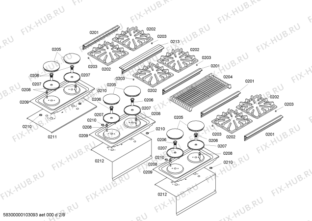 Схема №2 PCS364GLUS с изображением Горелка для плиты (духовки) Bosch 00487291