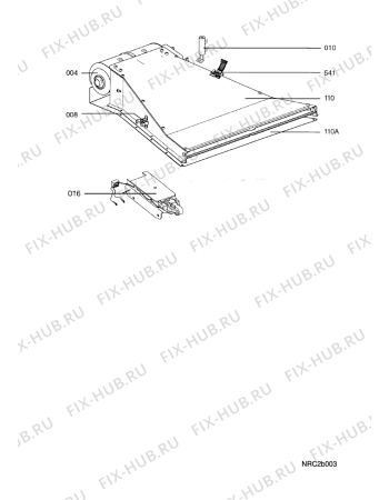 Взрыв-схема плиты (духовки) Faure FC509N1   FAE C.SP.F - Схема узла Ventilation