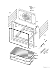 Схема №1 BPE742720M с изображением Корпусная деталь для плиты (духовки) Aeg 140032085031